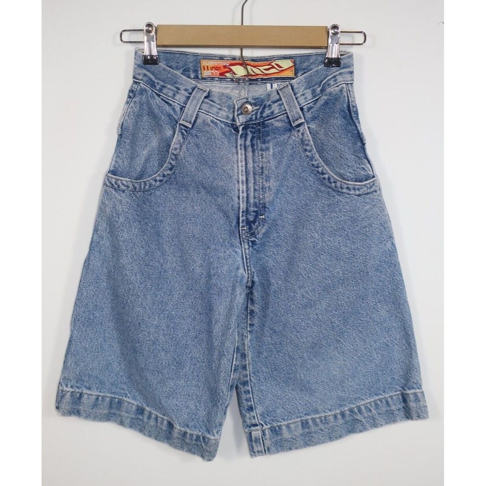 JNCO Jeans Shorts Flamehead Baggy Skater Y2k Youth 25 - Picture 2 of 9